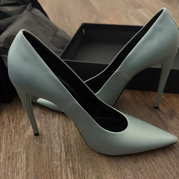 Saint Laurent Monceau Blue 110mm Pump - Picture 4 of 7